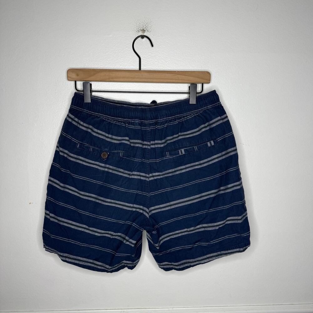 Katin Blue Stripe Cotton Linen Drawstring Short Mens Medium - Picture 2 of 6